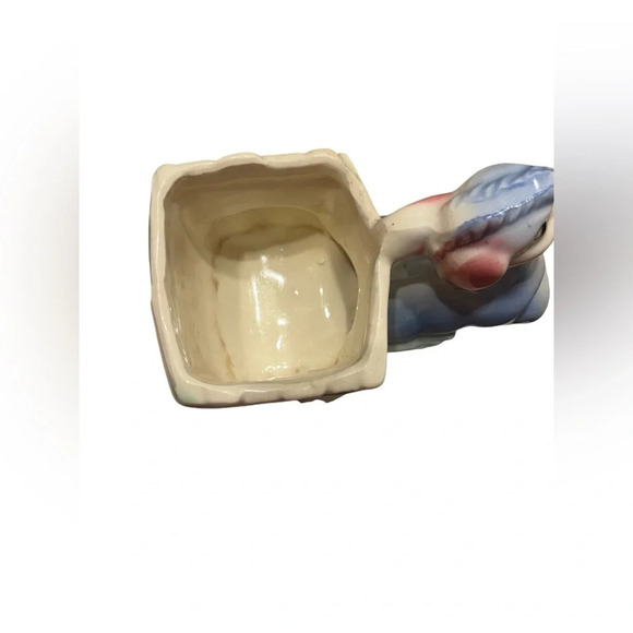 Vintage Mcm Donkey and Cart Planter/Vase- Pottery - Picture 3 of 12